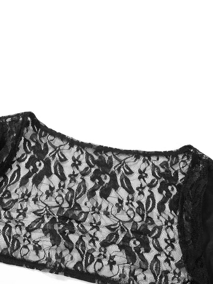 Women s Lace Patchwork Crop Tops Strapless