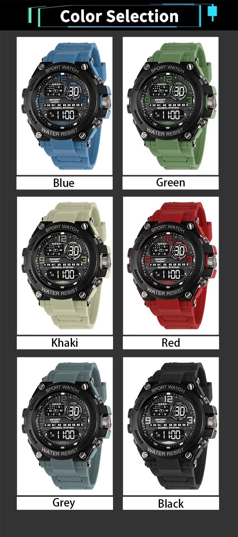 Top Luxury Electronic Watch for Man Outdoor Sport Watch