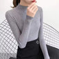 Autumn Winter Mock Neck Women Sweater Vintage