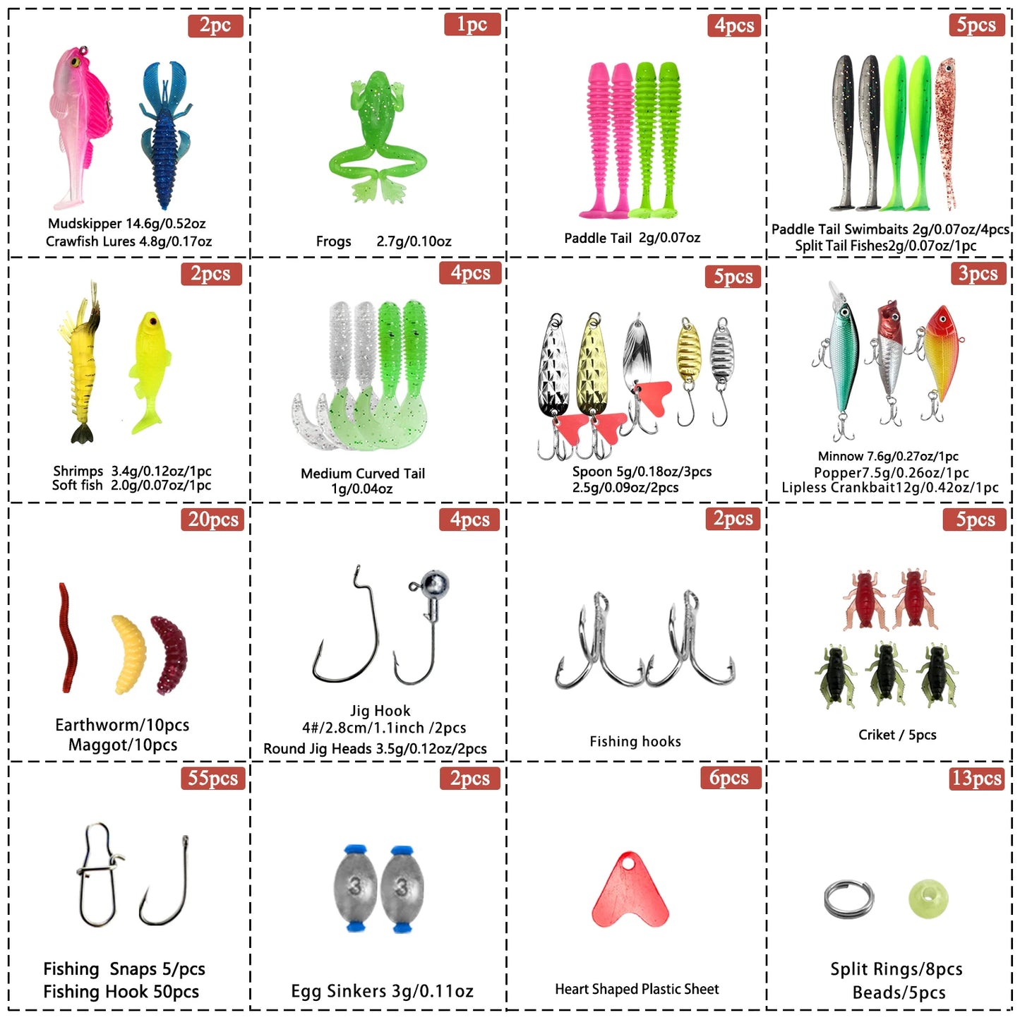 Fishing Lure Kit For Trout/Pike/Bass