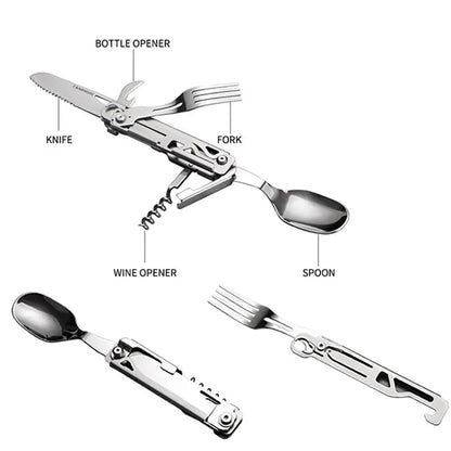 Outdoor Tableware Multi-function Portable Knife Fork Spoon