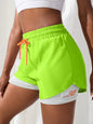 Women's High Rise Yoga Shorts With Elastic Proximity Control Running Shorts