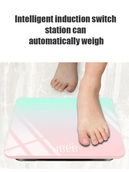 Gradient Color Intelligent LCD Electronic Scale Digital Display Glass Weight Scale