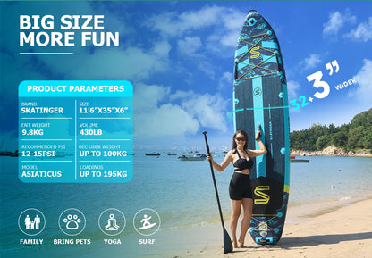 Skatinger 11'6'' X 35'' X 6'' Inflatable Paddle Board