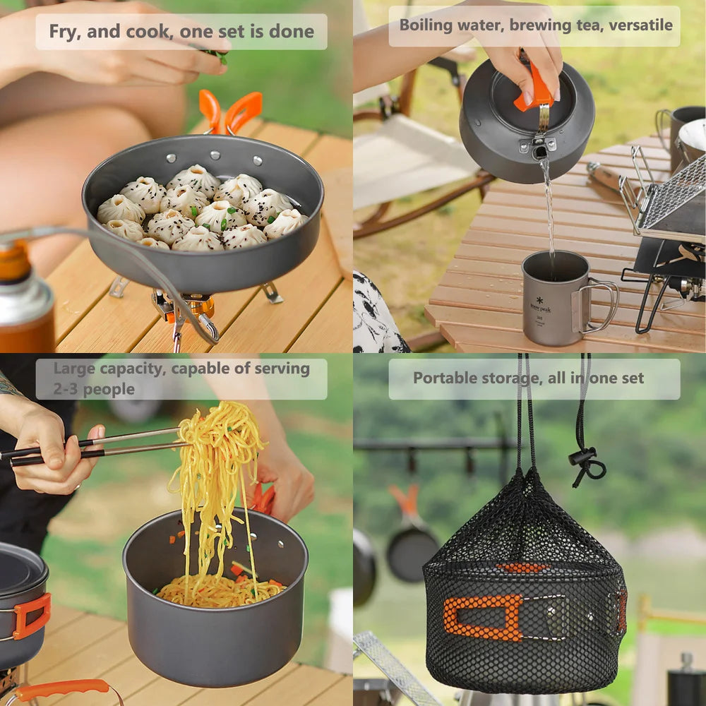 Camping Cooking set Camping Cookware Travel Tableware