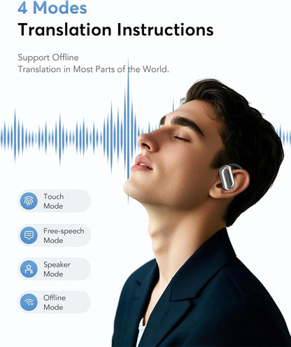 Real Time Translator Headphones AI Language Translation Earbuds 144 Languages