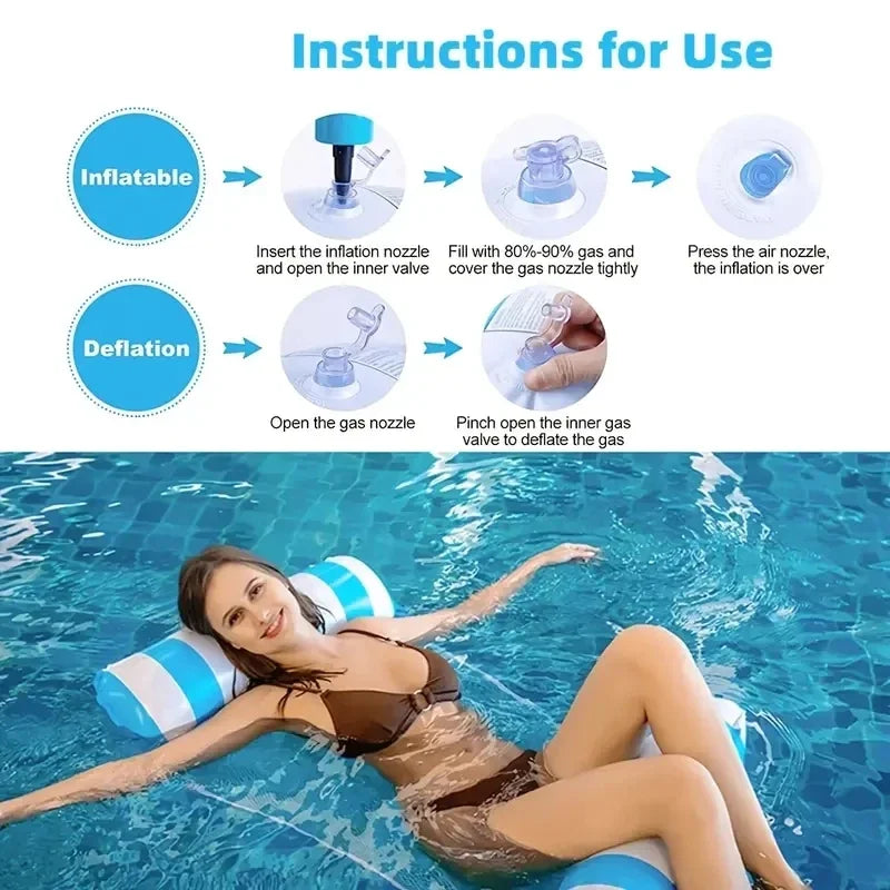 1PC Inflatable Float Hammock floaties for adults Perfect for Poolside