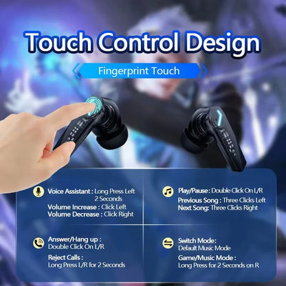 Lenovo GM2Pro Wireless Bluetooth Headset LED Light Waterproof Noise Cancelling Earbuds