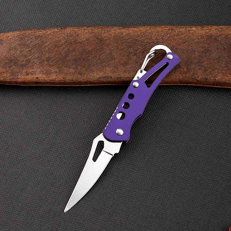 Mini Pocket Folding Knife Outdoor Keychain Portable Paring