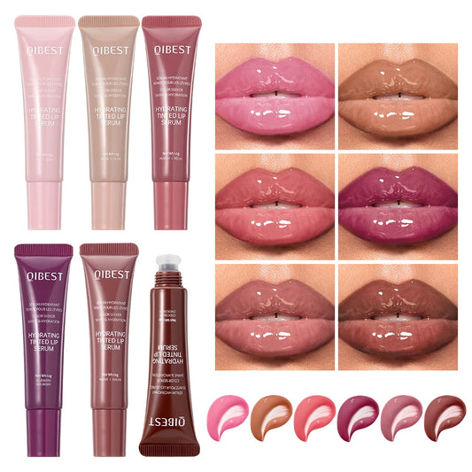 QIBEST Watery Crystal Clear Jelly Lip Oil Lip Balm Moisturizing
