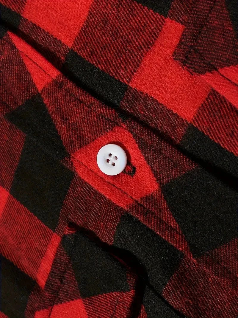Spring and Autumn Fashion Cotton Long Sleeve Men's Flannel