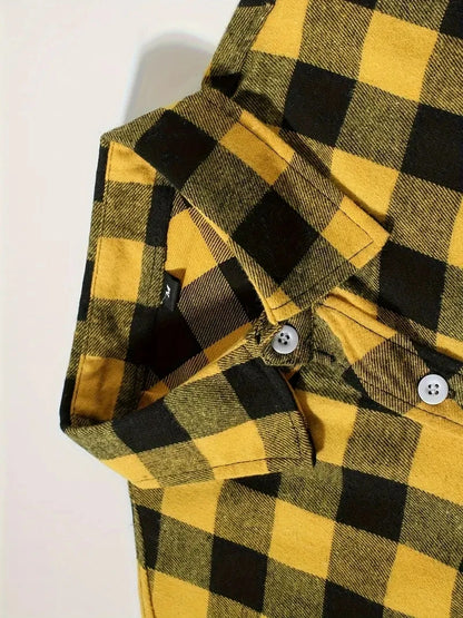 Spring and Autumn Fashion Cotton Long Sleeve Men's Flannel