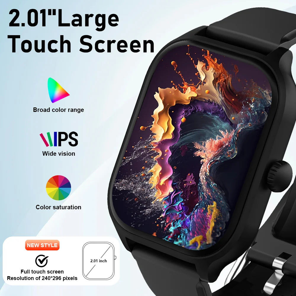 Smartwatch Dial to Answer Calls Calorie Tracking Heart Rate Blood Oxygen