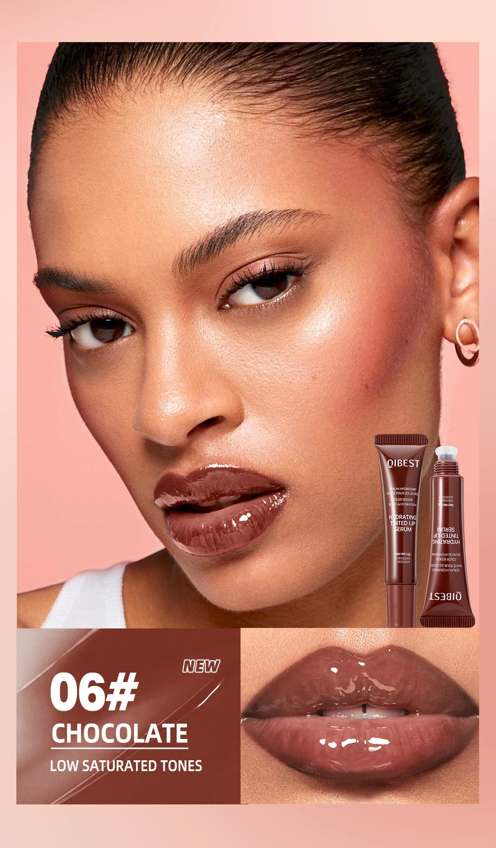 1PC Moisturizing Lip Gloss, Waterproof and Sweatproof
