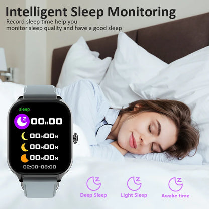 Smartwatch Dial to Answer Calls Calorie Tracking Heart Rate Blood Oxygen