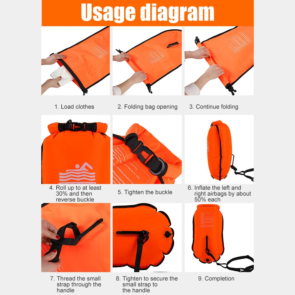 20L Inflatable Open Swimming Buoy Tow Float