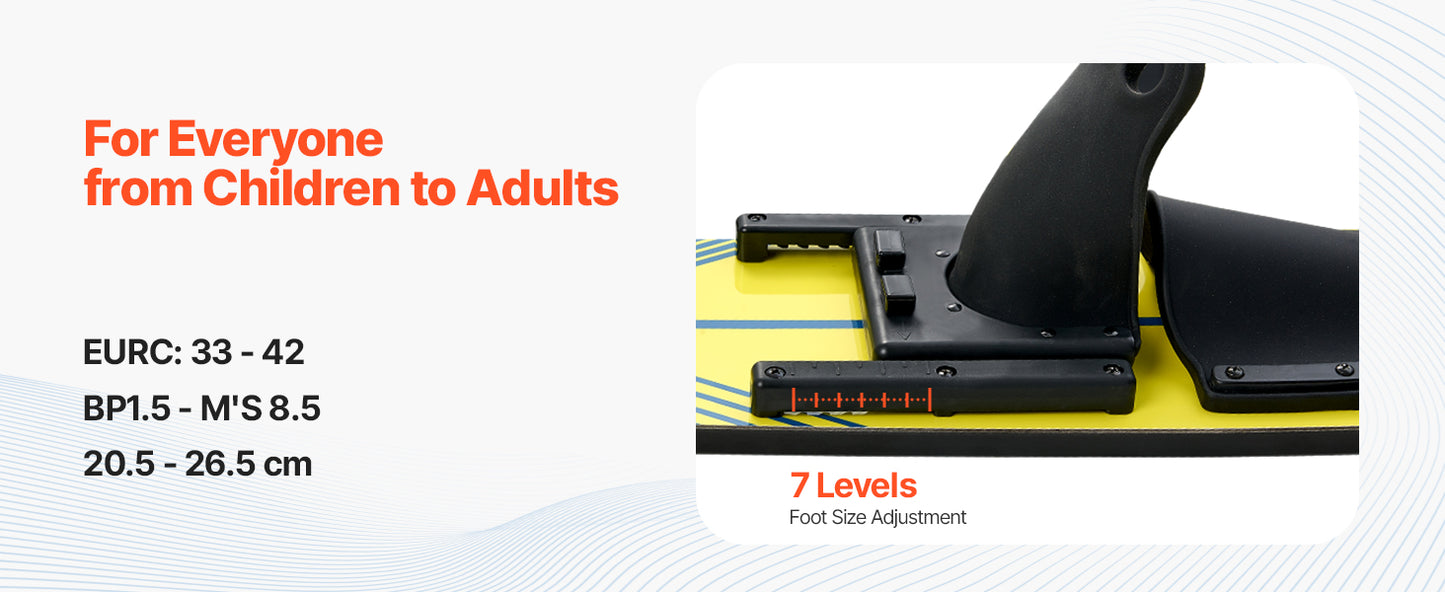 VEVOR Water Skis, Kids Water Ski Trainers with X-7 Adjustable Bindings